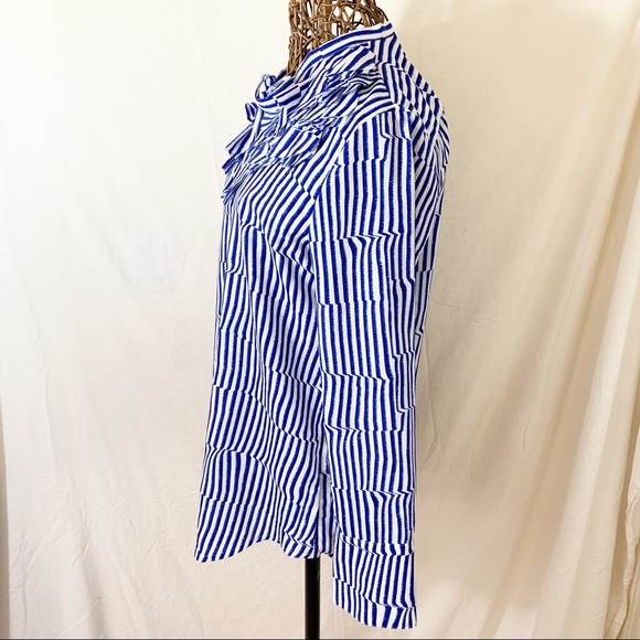 Banana Republic Elsie Ruffle Flutter Striped Med - Picture 2 of 8